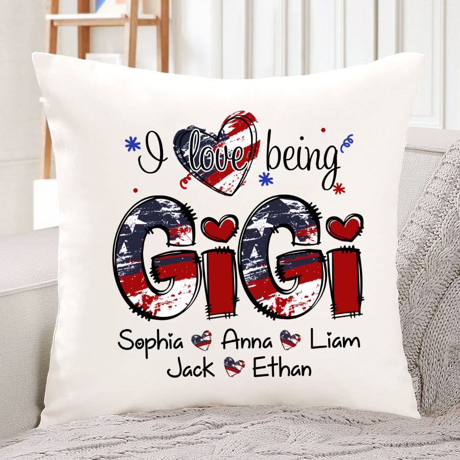 Pillow with grandkids names shop