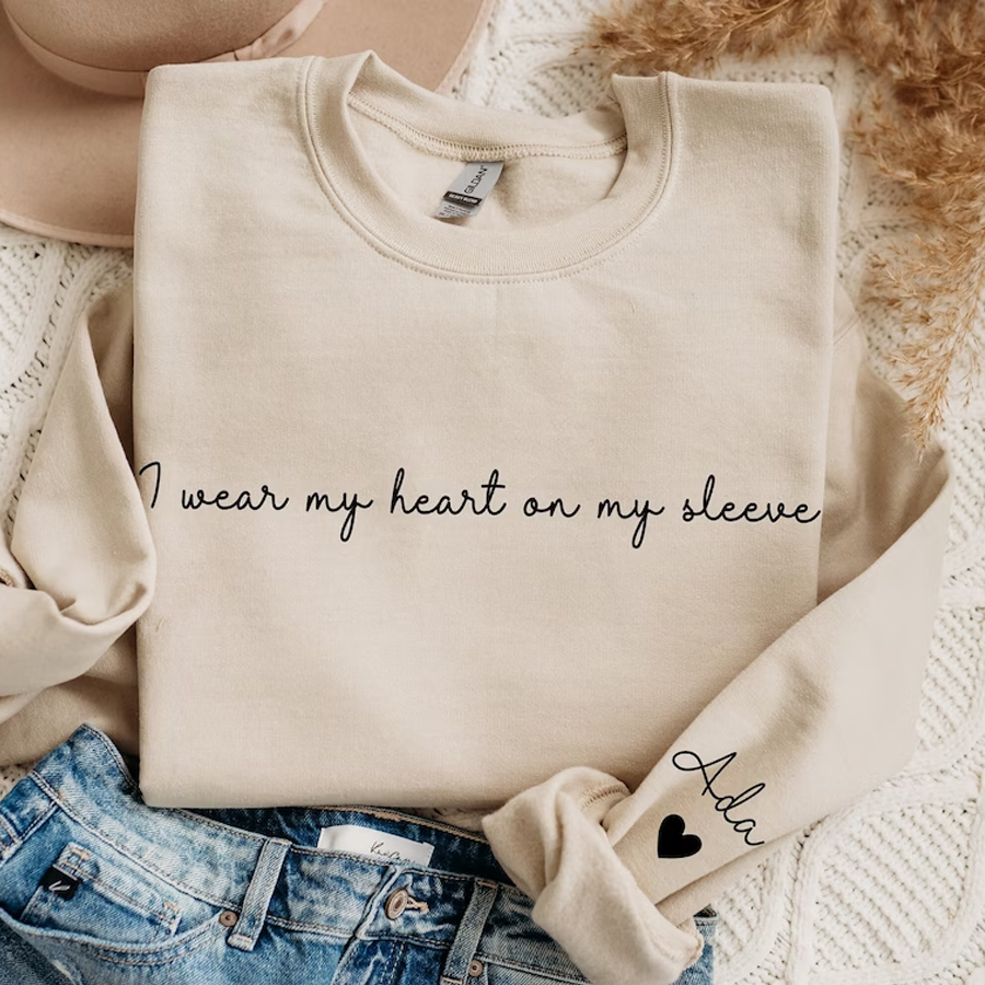 Heart on your sleeve cheap sweatshirt