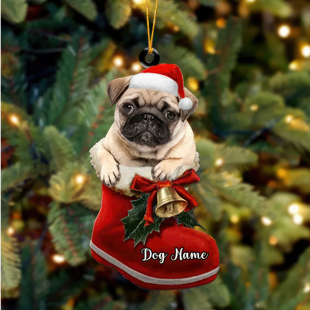 Pugs Inside your gloves Christmas Holiday - One Sided Ornament