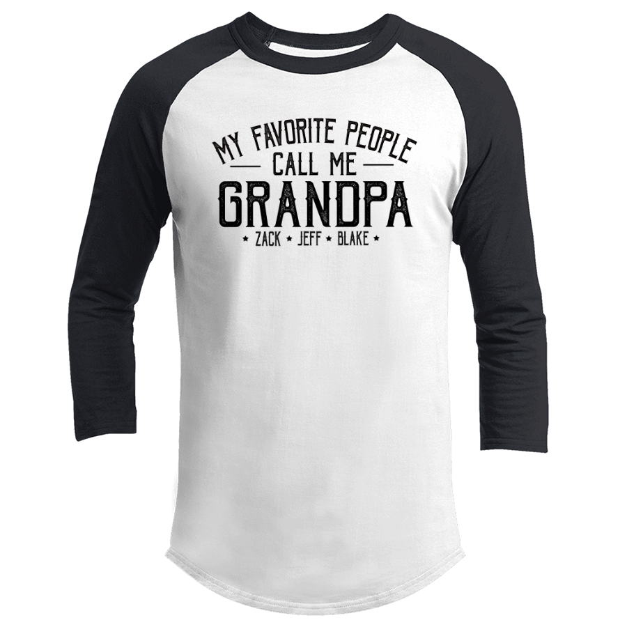 Personalized Grandpa Shirt, My Favorite People Call Me Grandpa, Father's Day Baseball