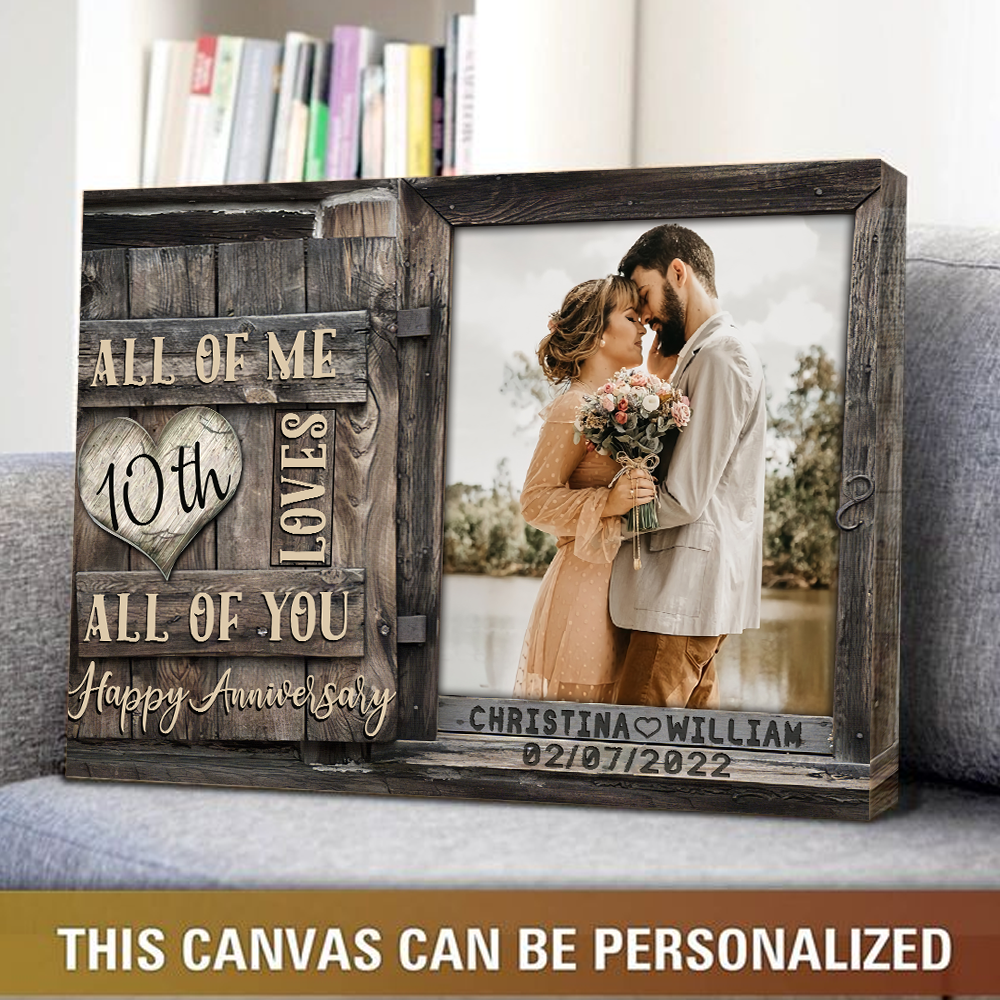 Personalized 10th Anniversary Gift For Him Wedding Anniversary Gift For Her  Ideas - Oh Canvas