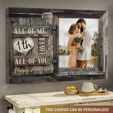 1 Year Anniversary Gift Sign Personalized 1st Wedding Anniversary Present