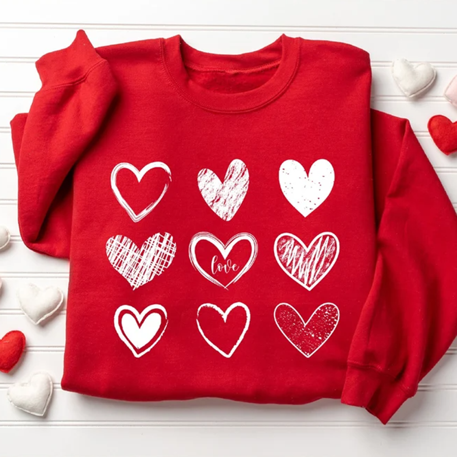  Cute Love Sweatshirt - Valentines Day Sweatshirt