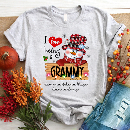 Snowman Grandma Shirt, Personalized Grandma cheapest shirt, Grandmas Snow Lover Sweatshirt, Grandparents Valentine Gift, Mimi, Nana, Gigi