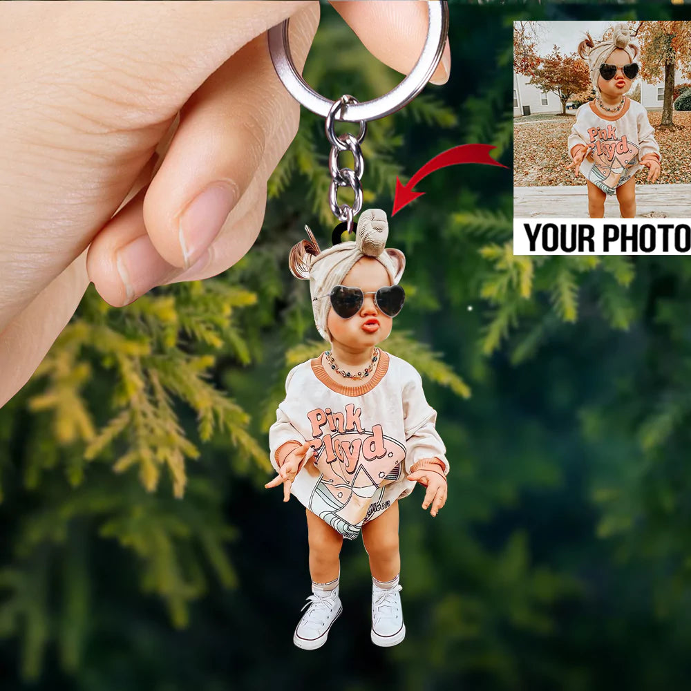 Custom Photo baby Family Cute Keychain